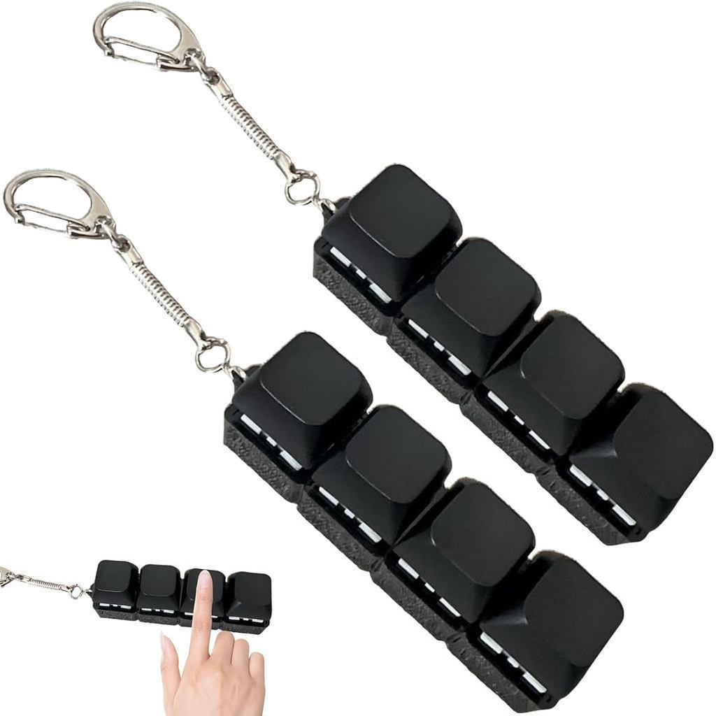 2 brinquedos de teclado para os dedos, brinquedo de teclado MEOAlB com 4 botões, brinquedo sensorial durável para os ded