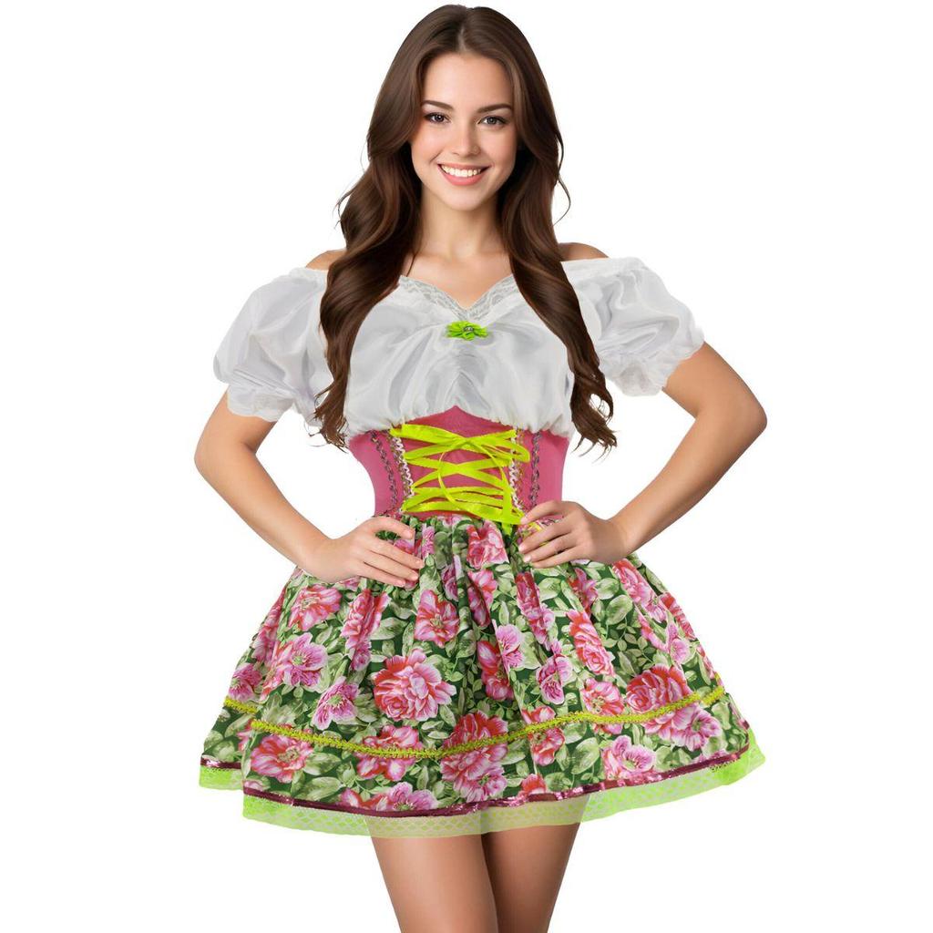 Vestido Festa Junina Adulto Luxo Floral Com Espartilho Várias Cores Roupa Caipira Caipirinha Feminina