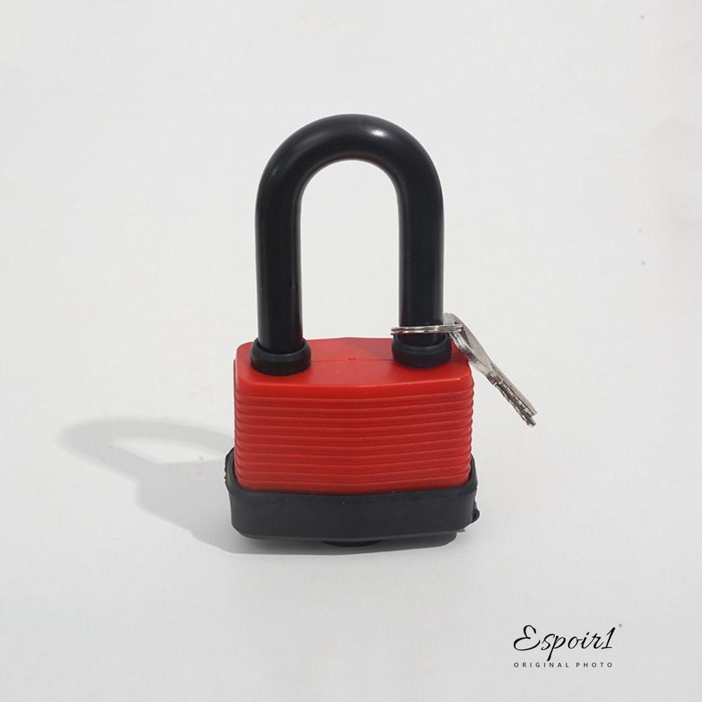 ESPOIR Manilha Longa/Curta , Cadeado De Aço Laminado Vermelho 38.8/22.7/5/8.9mm , Chave Moderna/Moda Durável Ferro Bloqu