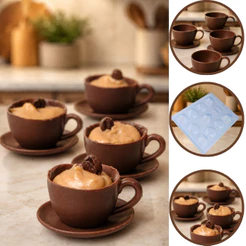 1~10 Forma Bwb Simples Doces Finos Xicara E Pires 38G Cód.BWB94 ( BWB SIMPLES ) (CHOCO)