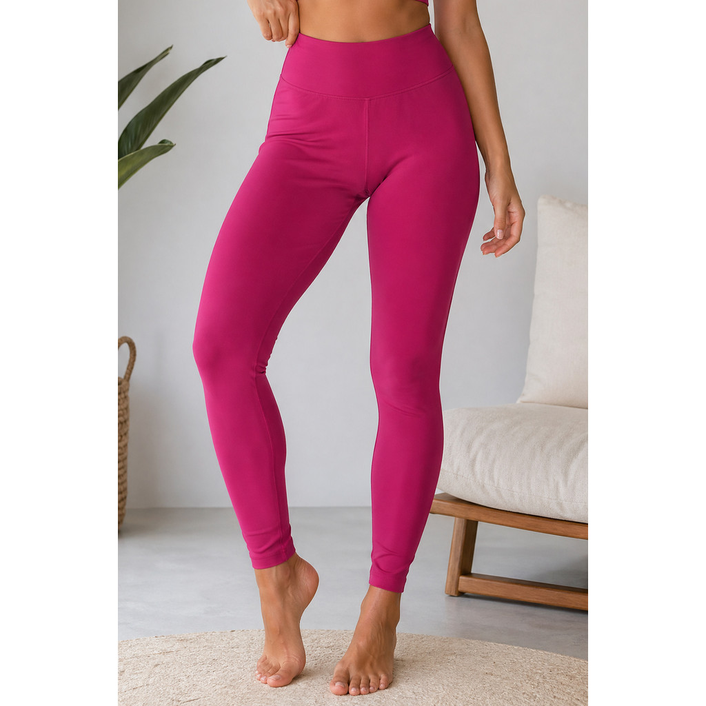 Calça Legging Fitness Poliamida Polo Wear Pink