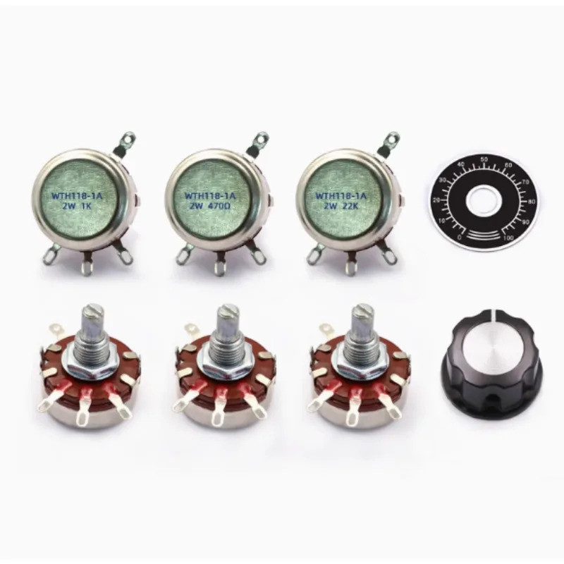1 Peça WTH118-1A 2W Único Círculo Filme De Carbono Potenciômetro Inversor Máquina De Solda 1K/2K/24K/10K/100K/47K , Most