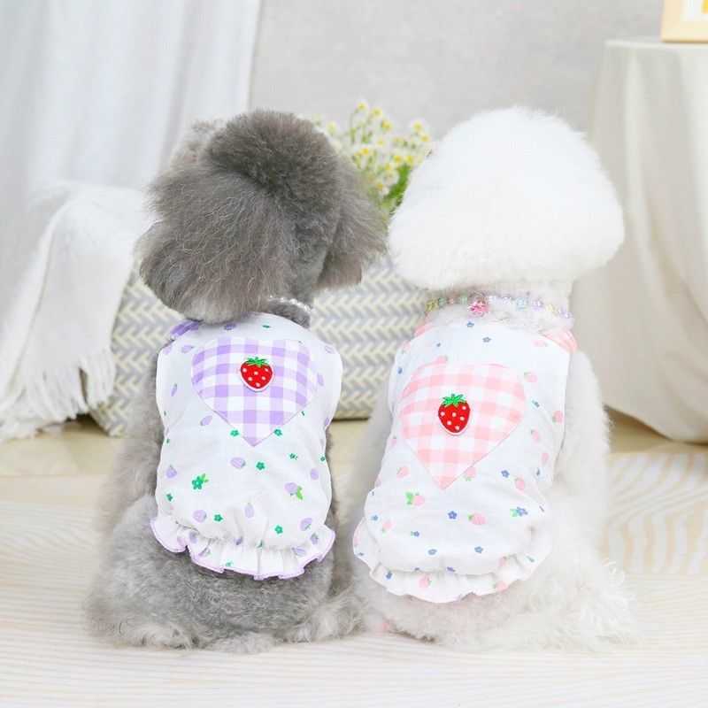 2026 novo estilo roupas para animais de estimação roupas para cães primavera saia fina roupas para gatos roupas para ani