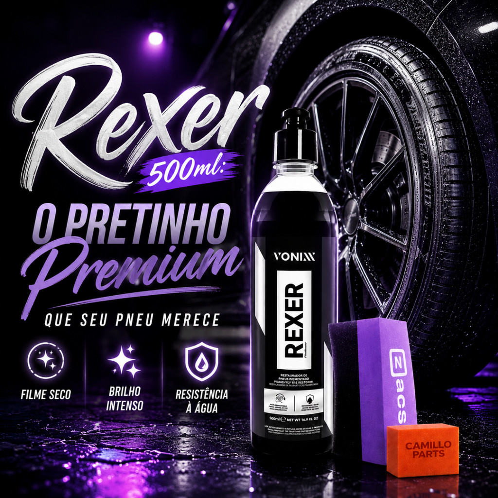 Imagem Rexer Abrilhantador De Pneus Vonixx 500ml + Aplicador
