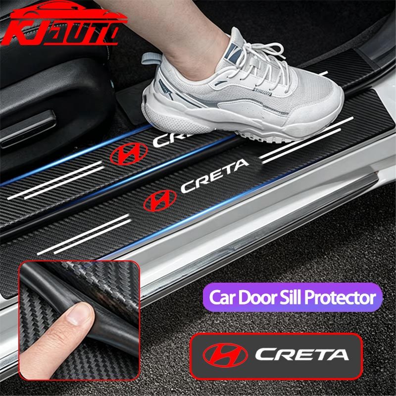 Hyundai Creta Protetor De Soleira De Porta De Carro Anti-Arranhões Tapete De Limiar Placa De Chinelo Adesivo De Proteção