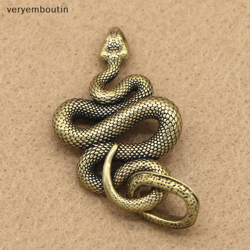 bouti Cobre Latão Mini Cobra Antigo Bronze Decoração Estatuetas Para Interior Ornamento De Mesa Puro Miniaturas Estátua
