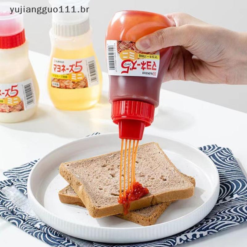 # Novo Garrafa De Molho De Óleo De Tempero De 5 Furos Para Ketchup JamMayonnaise Azeite Squeeze Dispenser Acessórios De