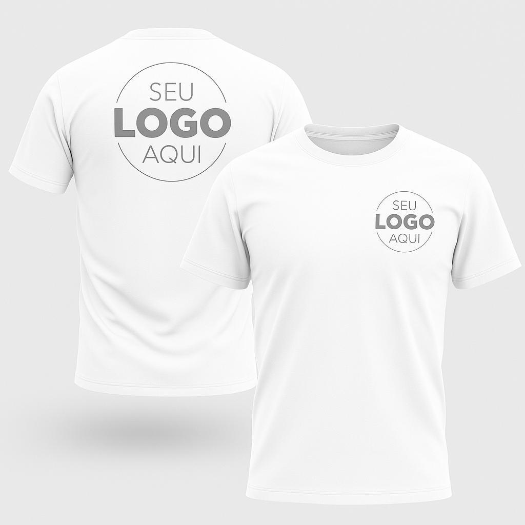 Camiseta Personalizada Basica Estampada Uniforme Empresa 100% Algodão Logo Unisex