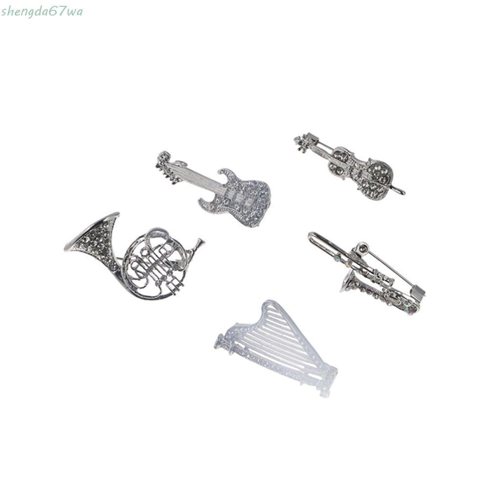 SHENGDA Feminino Broche Acessórios De Roupas Sax Violino Trombone Guitarra Luxo Sentido Estilo Coreano Distintivo
