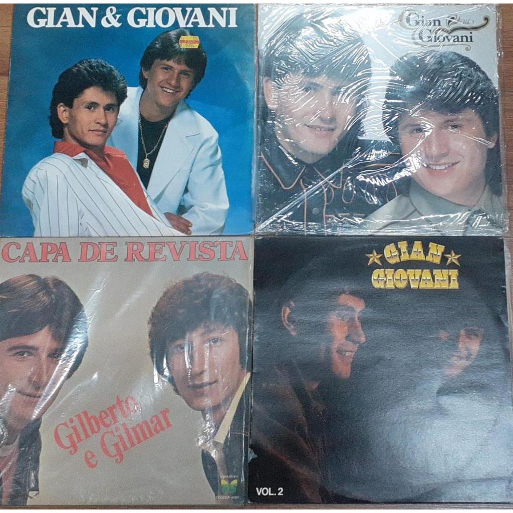 VINIL Gian e Giovani Gian e Giovani / Gilberto e Gilmar - 4 discos