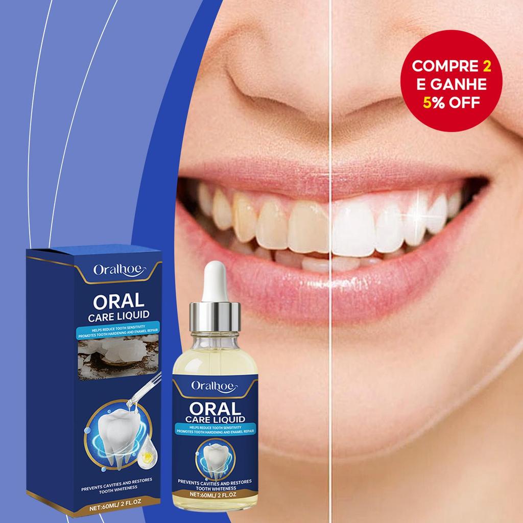 Enxaguante Bucal 60 ml - Clareamento e Controle de Placa | Colágeno Hidrolisado & Hidroxiapatita para Cuidado do