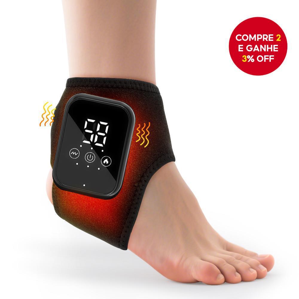 Massageador Elétrico Para Pés – Terapia Vibratória Aquecida Alívio Da Dor No Tornozelo , Relaxamento E Circulação