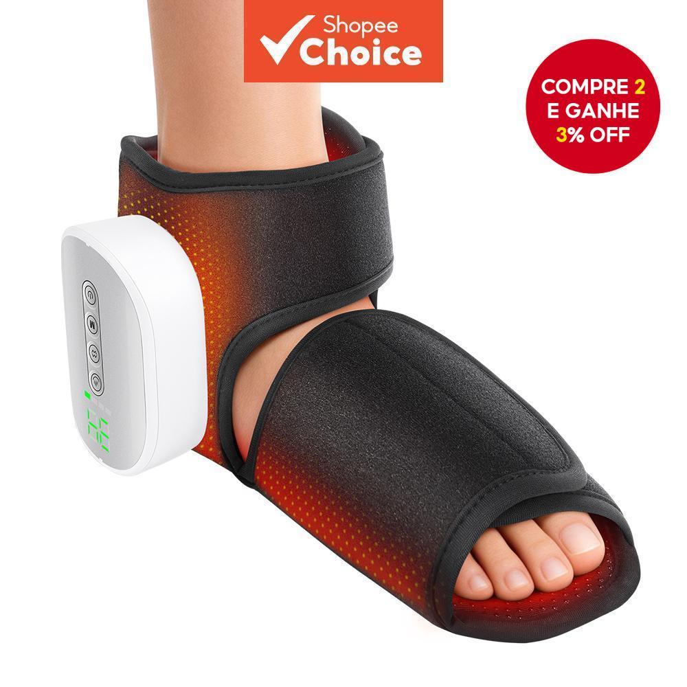 Massageador de Pés Tipo Airbag, Terapia de Calor Sem Fio Multifuncional para Solas e Tornozelos, Presente para Família