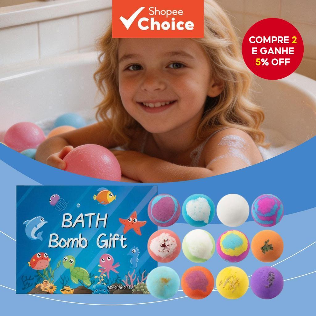 Conjunto de Bombas de Banho em Forma de Bola Conjunto de Presente Relaxante para Spa Cuidados com o Corpo e Banho