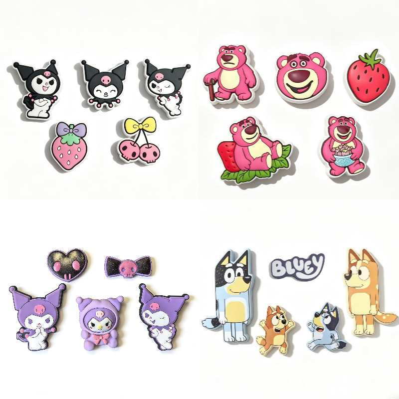 Miss Zoe Cartoon Kuromi Buraco Sacos Acessórios Morango Urso