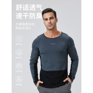 Outdoor Merino Caminhadas Escalada Esqui Masculino Bottoming Manga Longa