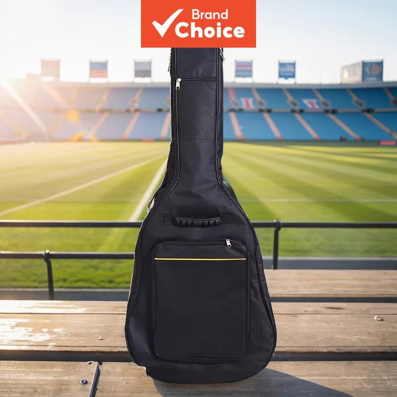Bolsa de guitarra portátil Miwayer de 41 polegadas, mochila acolchoada impermeável de Oxford com alças duplas, cor preta