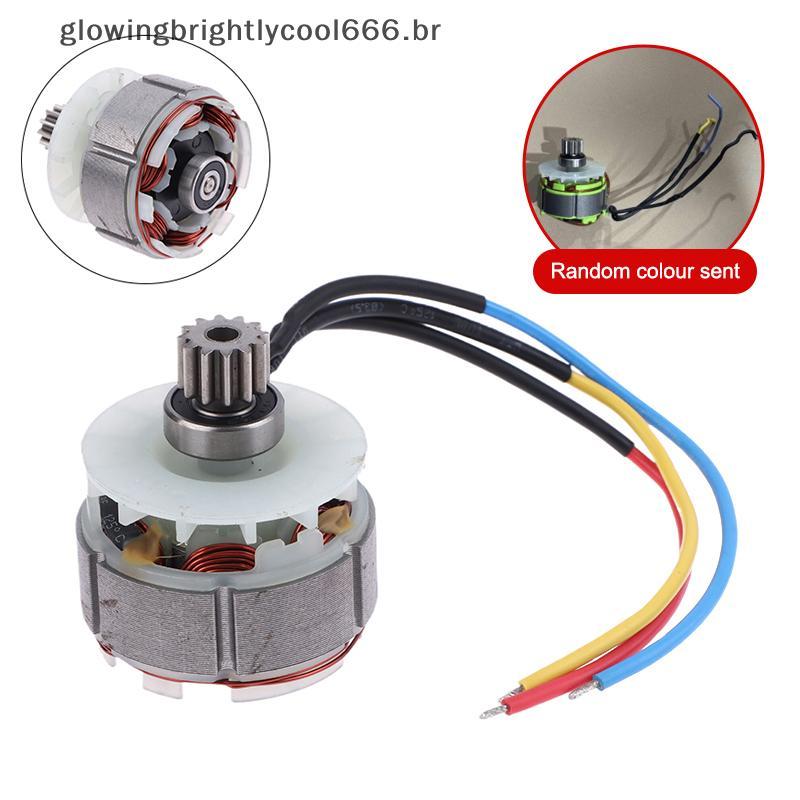 Conjunto De Cortador Elétrico GLBR 21V Motor De Grama Sem Escova Rotor De Aparador De 12 Dentes .