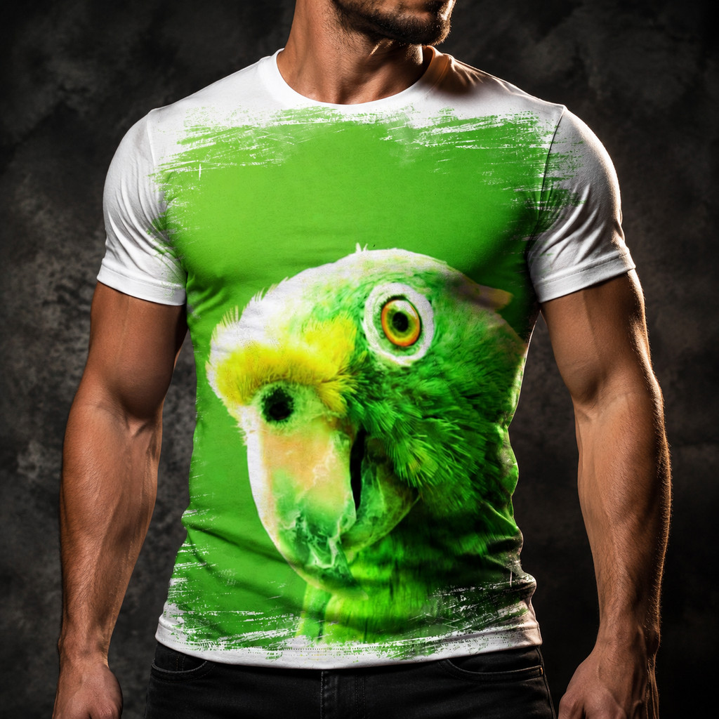 Camisa Camiseta Masculina Ave Passaro Papagaio 6