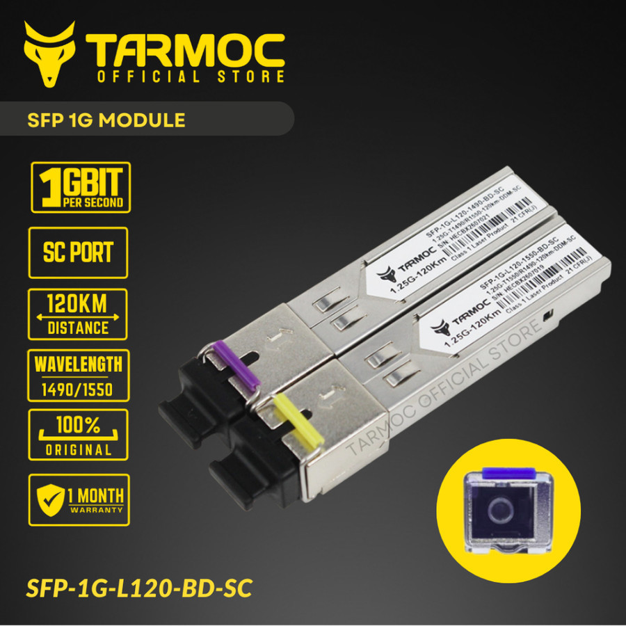 Tarmoc SFP-1G-L120-BD-SC | SFP 1G BIDI 120KM SC | SFP 1G 120KM Single Mode