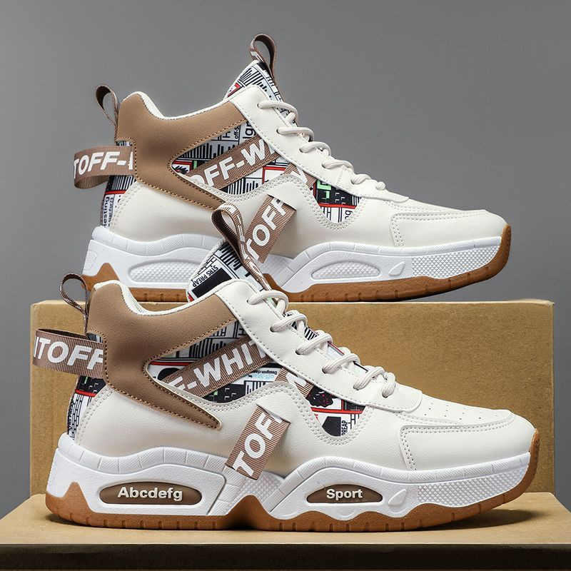 2026 novo estilo de alta qualidade respirável esportes sapatos casuais aumentados tênis de basquete de sola grossa