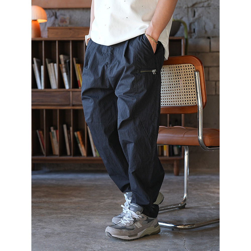 Estilo americano tridimensional alfaiataria solta esportes calças magras homens primavera Street Wear contorno em linha