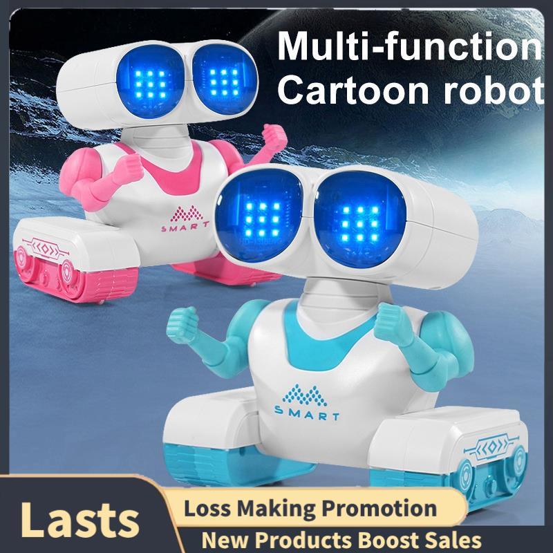 Crianças Robô De Controle Remoto Brinquedo Recarregável Longa Resistência Vetor Inteligente Robótica Dança Presente Azul