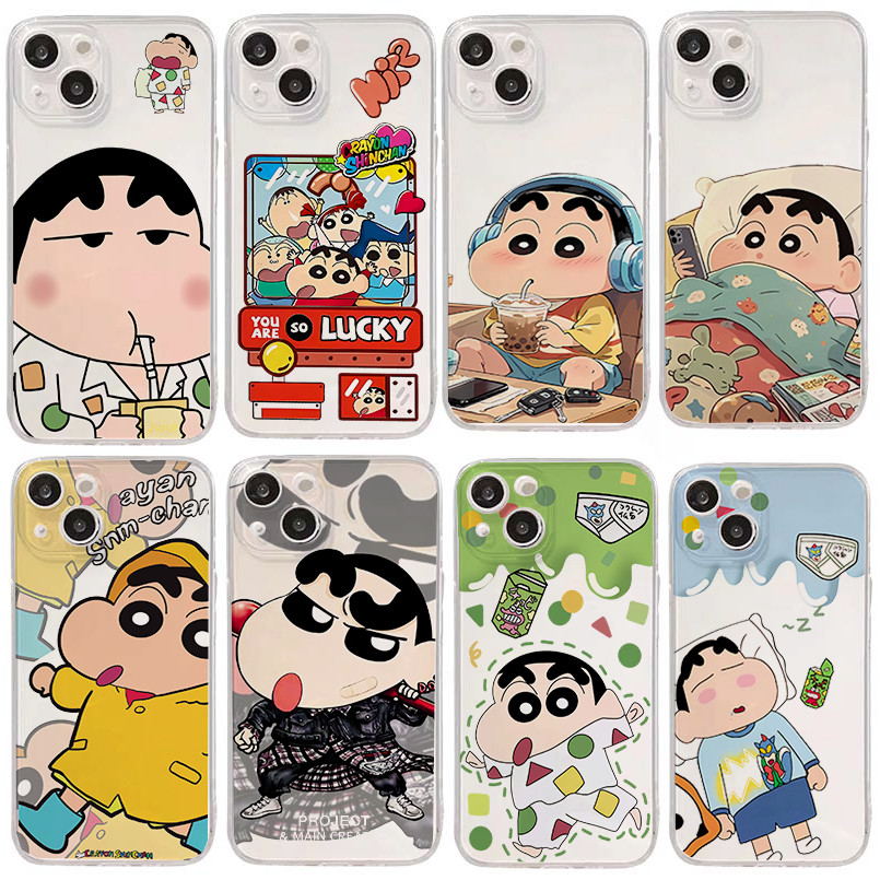 Capa de Telefone Kawaii Crayon Shin-chan para OPPO Realme 15 Pro C75 C65 C61 C63 C53 C51 Note 70 50 60 C71 C65 C35 C15 R
