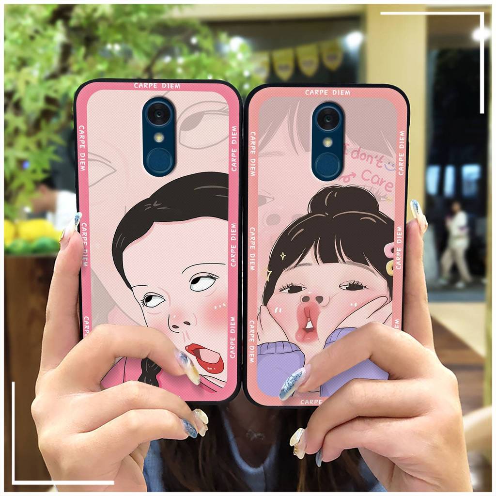 Capa De Telefone À Prova D'água Para LG Q7/Q7 +/Q7A/Style L-03K-JP Design De Moda Silicone Envoltório Completo Anti-knoc