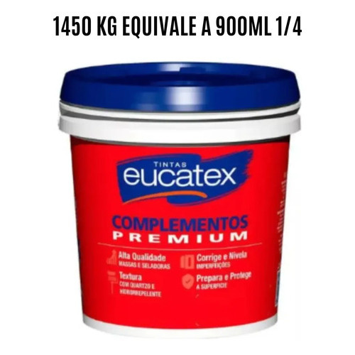 Massa Acrílica Exterior Premium 1,45kg Branco Fosco Eucatex