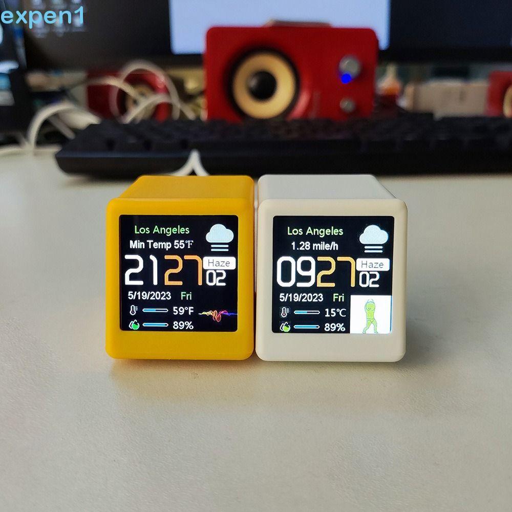 Relógios De Mesa EXPEN WiFi , Versão Em Inglês Termômetro Eletrônico Relógio Inteligente Para Clima , LCD Digital