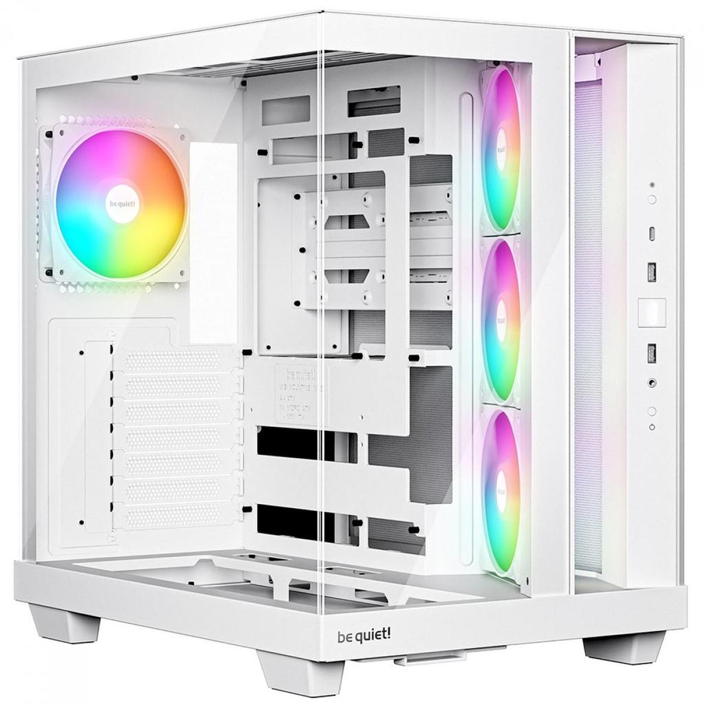 Gabinete Gamer Be Quiet Light Base 500 LX White, ARGB, Mid Tower, ATX, Vidro Temperado, Com 4 Fans