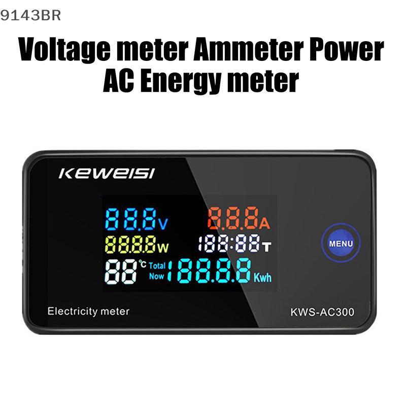 KWS-AC300 Voltímetro Digital AC 50-300V Tensão 45-65Hz Medidor De Energia LED Wattímetro 0-100A Detector BR