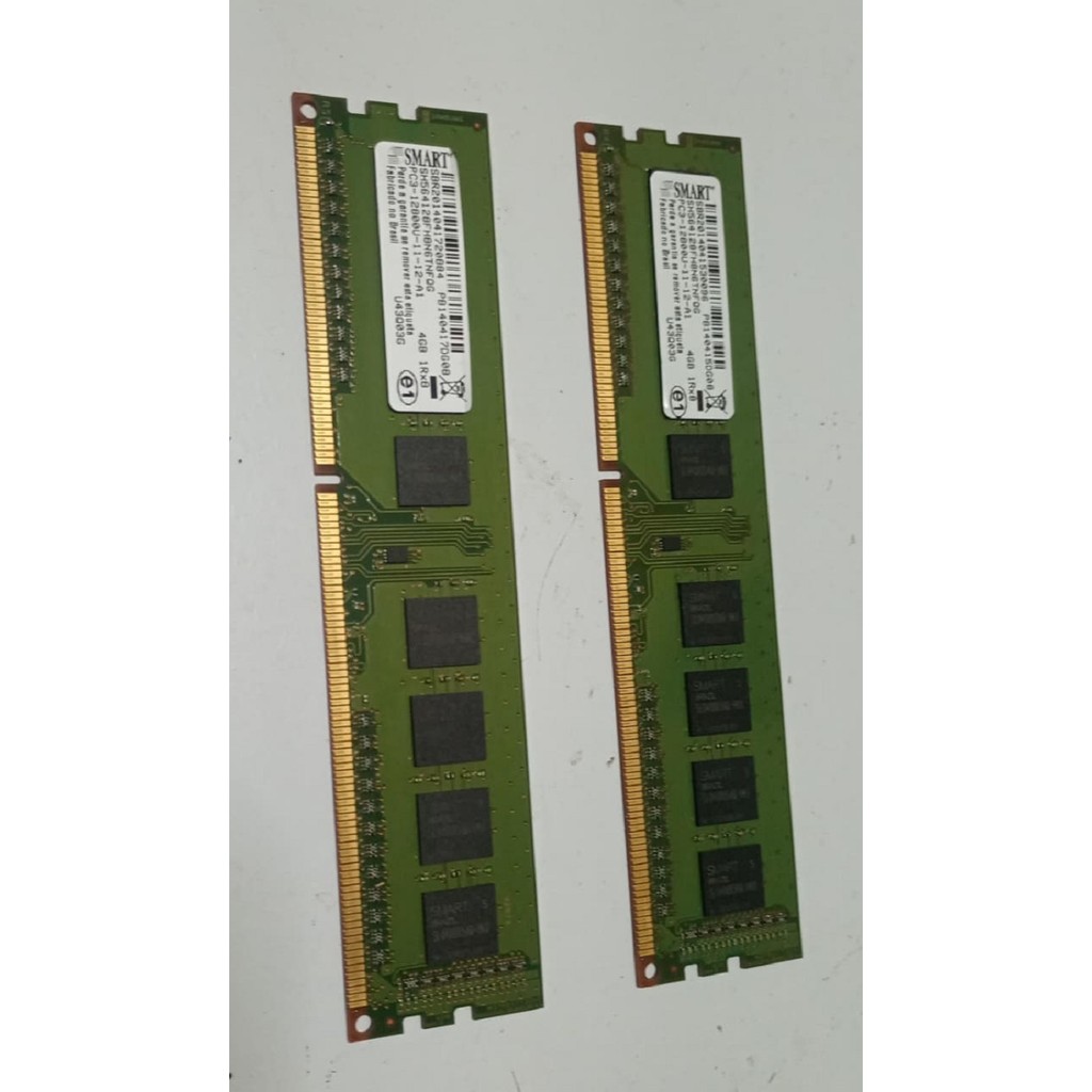 🧠 Kit Memória RAM 8GB (2x4GB) DDR3 1333MHz Smart Modular Desktop