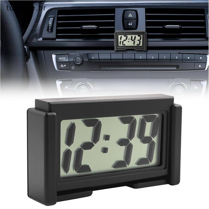 TU Mini Painel De Veículo Portátil Digital Clo Com Tela LCD Grande Fonte De Alimentação 12V Para Exibição De Tempo Preci