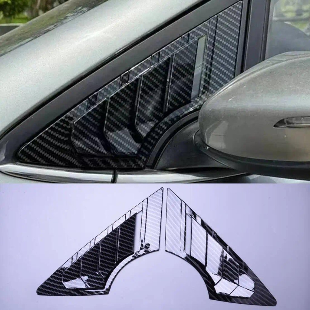 1 Par De Fibra De Carbono Estilo ABS Janela Lateral Dianteira Persiana Capa Guarnição Apto Para KIA K3 Forte Cerato 2014