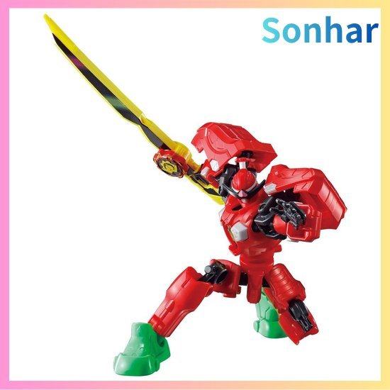 Mini-Pla Botaro Sentai Série 01 Conjunto Don Momotaro Alter - Inclui 6 doces Ramune (Botaro Sentai Don Brother