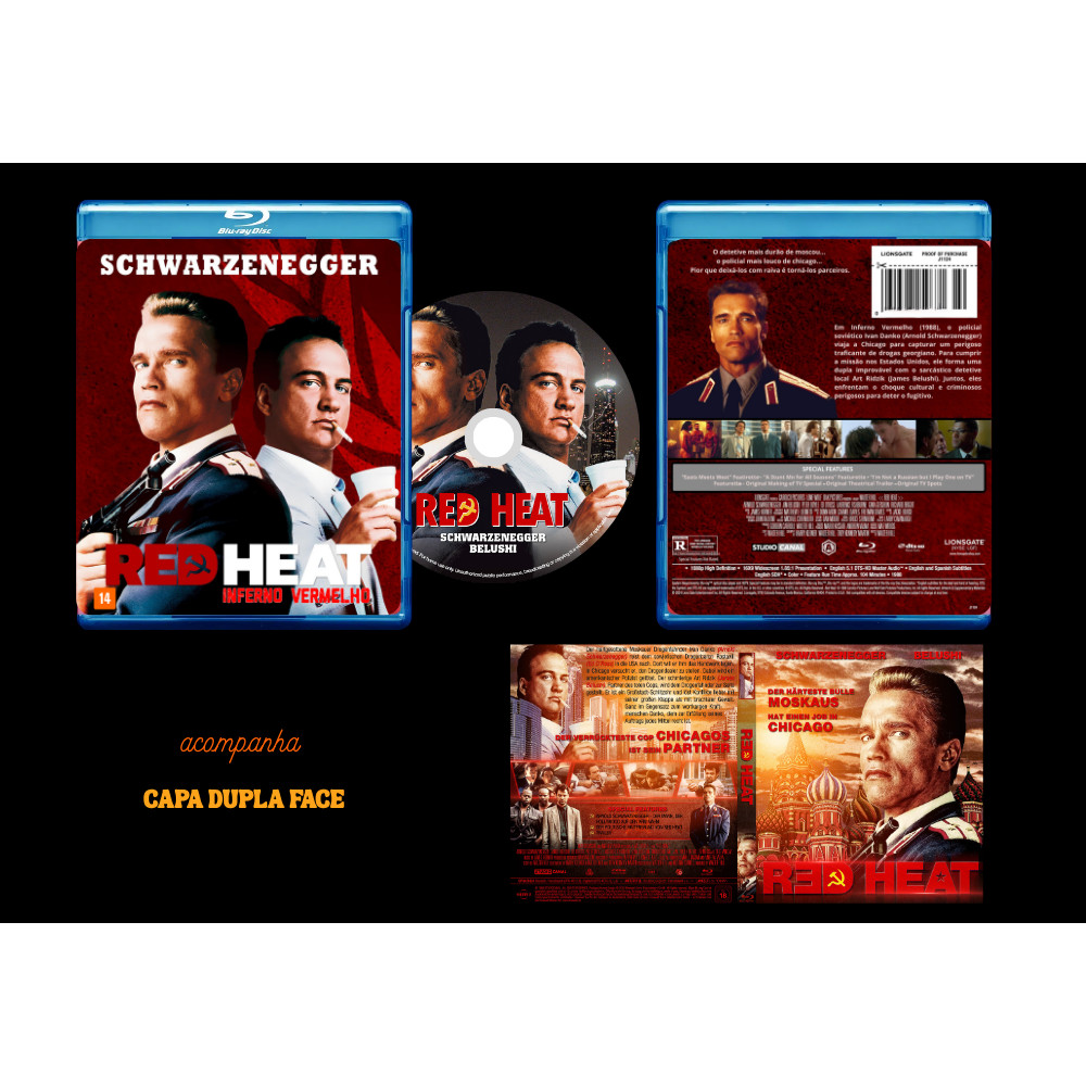Blu-ray Inferno Vermelho (Red Heat 1988) Dublado e Legendado