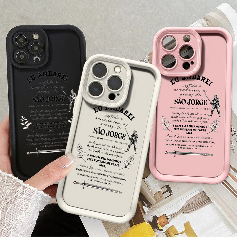 Capinha de celular anti impacto de São Jorge santo para iPhone 11 12 13 16 17 15 14 pro max 15 14 Plus 13 Pro capa