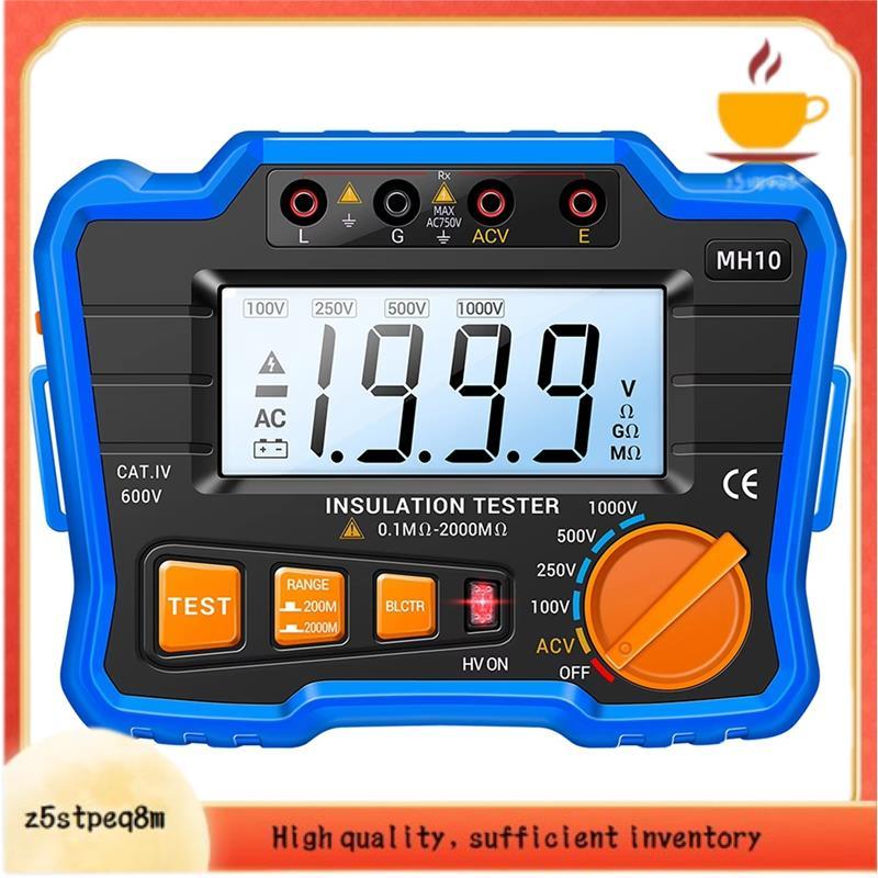 MH10 Megôhmetro Digital Display LCD Multímetro Testador De Resistência De Isolamento Alta Tensão A