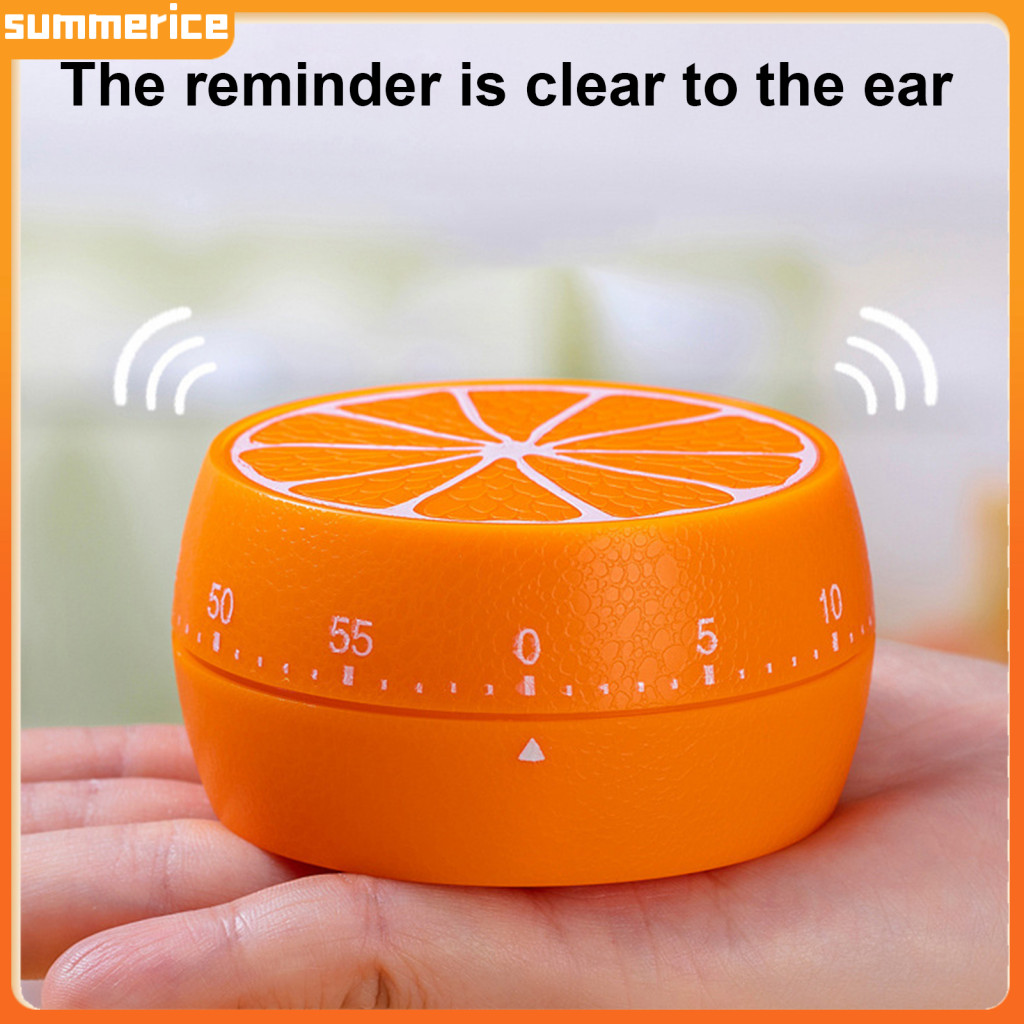 Magnetic Fruit Shaped Mechanical Kitchen Timer – Watermelon Design Countdown for Cooking Study Classroom Use Visual an