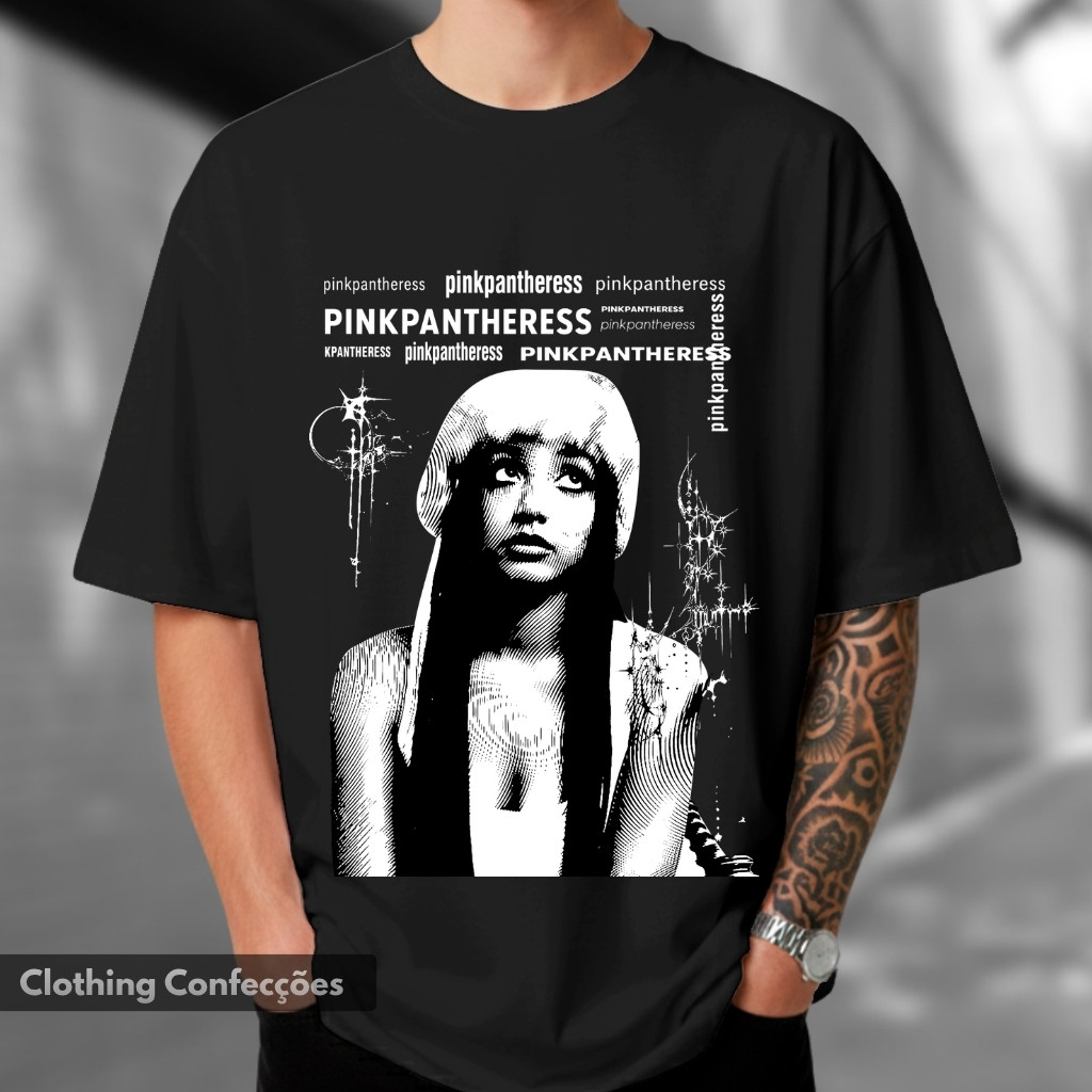 Camiseta Pantherss Cantora Pop Pink Alternativo Breakcore Garage UK Música Viral Boys A Liar Indie TikTok