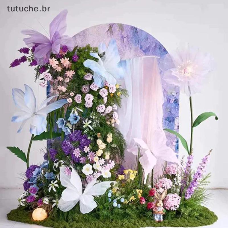 TU 5M Tubo De Alumínio PVC Flexível Borboleta Dobrável Para Festa De Casamento Badrop Arco DIY Evento Arranjo Floral Dec