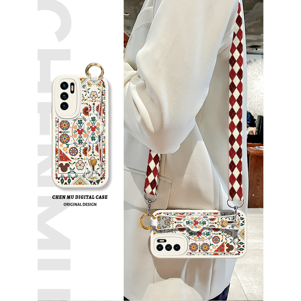 Adequado para OPPOFindx9 Capa de telefone High-End Rhombus 3/5Pro Strap Cross-Body k10 Cordão Suporte de alça de pulso k