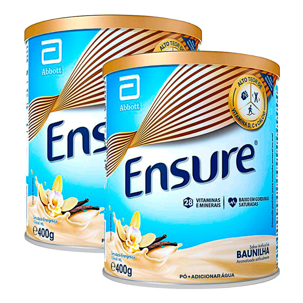 Kit 2 Ensure Baunilha Suplemento Alimentar 400g