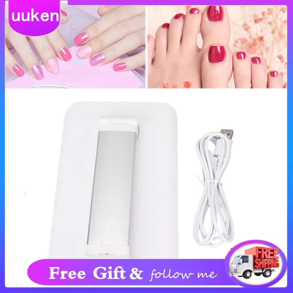 Uukendh UV LED Dobrar Unhas Lâmpada Profissional Dobrável Luz de Mesa com 10 Pcs Desktop Gel Cura Carregamento USB DIY