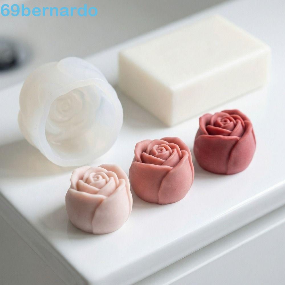 Moldes De Flor Rosa BERNARDO , Copo De Vela Antiaderente De Silicone , Feitos À Mão Com Jarra De Armazenamento De Tampa