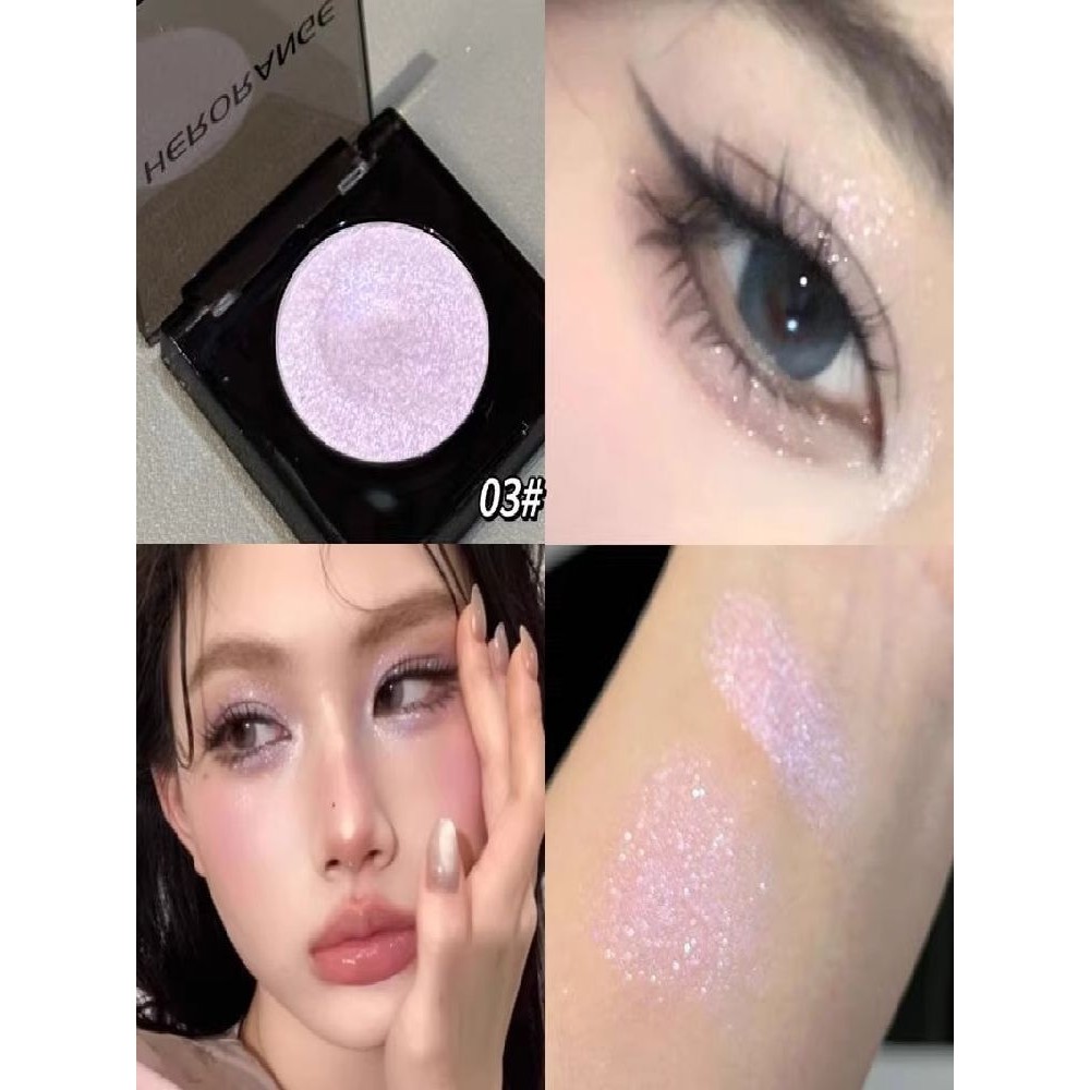 Retro y2k Roxo Transparente!Primavera verão monocromático sombra destaque multiuso iluminando lágrima sulco destaque pis