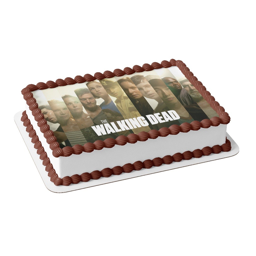 Papel arroz comestível para bolo festa tema The Walking Dead