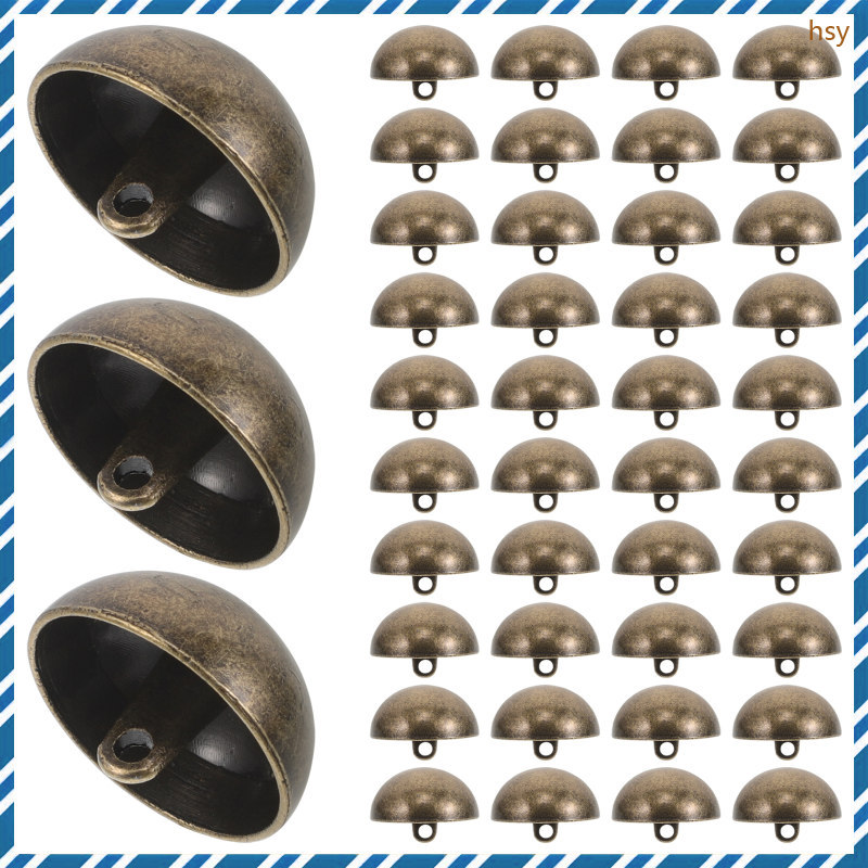 50 Peças Botões De Costura De Cogumelo : Blazer De Metal De 20 mm Conjunto De Decorativos Meio Redondos Para Casaco De L